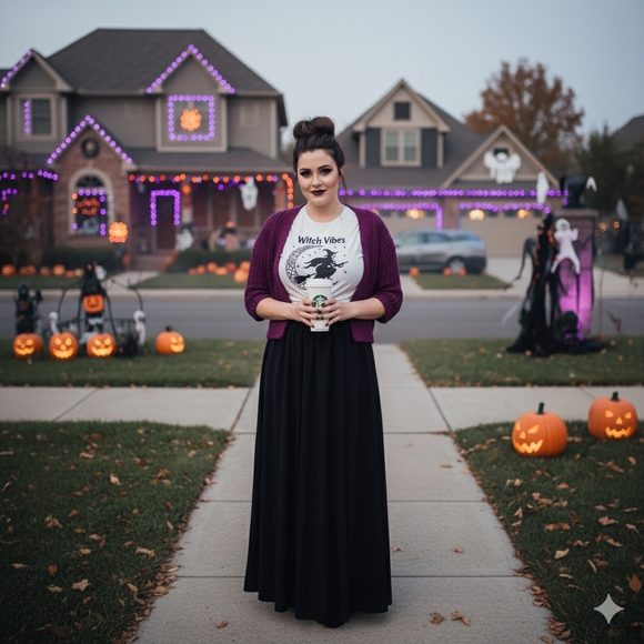 Black Skirt, Layered, gothic, fall, punk, - Picture 1 of 5